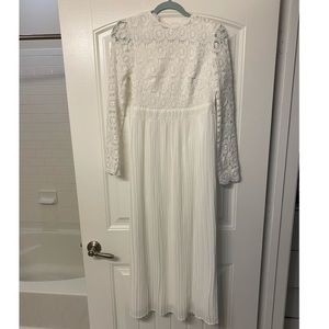 NWT. Simplee white lace maxi dress.
